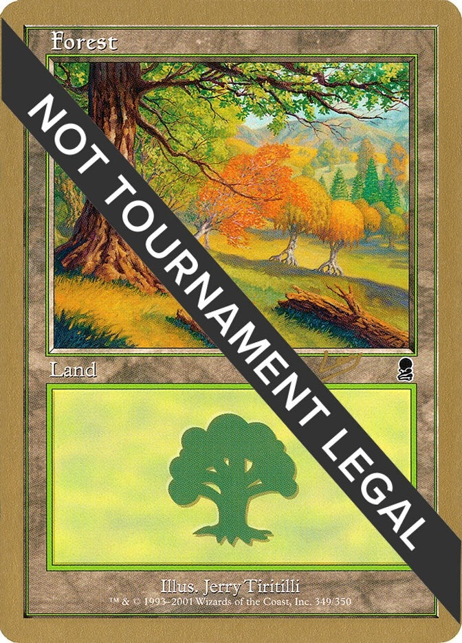 Image for Forest (349) - 2002 Brian Kibler (ODY) [World Championship Decks] - Magic: The Gathering