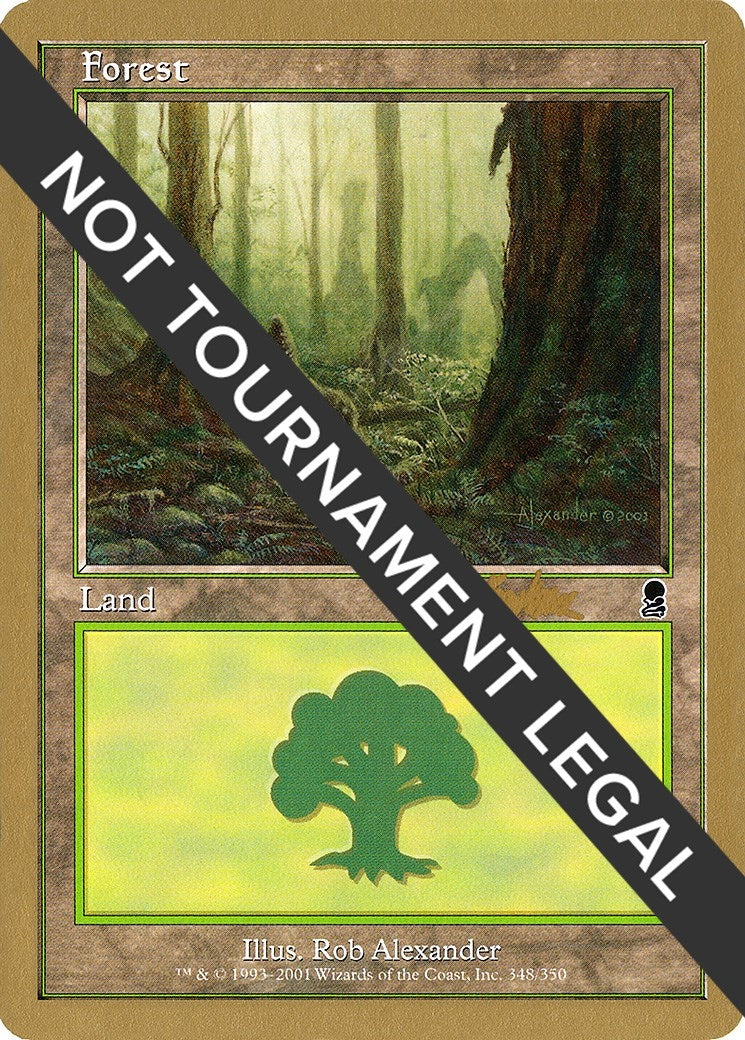 Image for Forest (348) - 2002 Brian Kibler (ODY) [World Championship Decks] - Magic: The Gathering