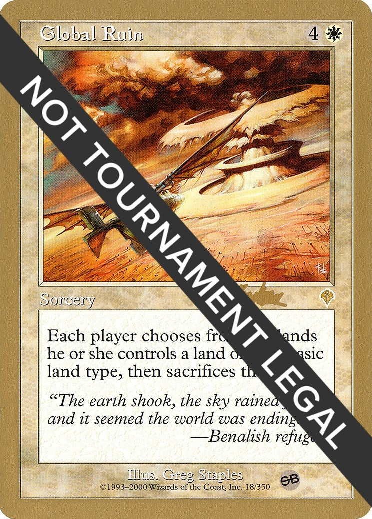 Image for Global Ruin - 2002 Brian Kibler (INV) (SB) [World Championship Decks] - Magic: The Gathering