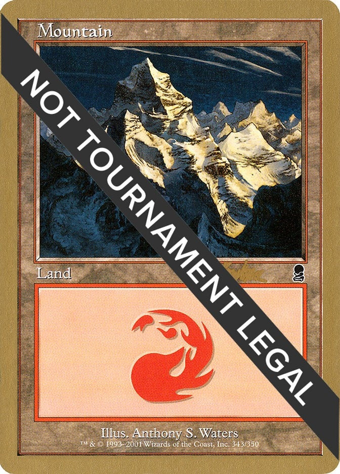 Image for Mountain (343) - 2002 Brian Kibler (ODY) [World Championship Decks] - Magic: The Gathering