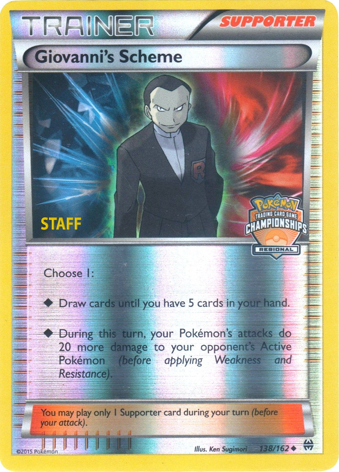 Image for Giovanni's Scheme - 138/162 (Regional Championships) [Staff] (138/165) [League & Championship Cards] - Pokemon
