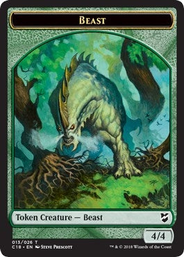 Image for Beast (013) // Plant Double-Sided Token (13 // 17) [Commander 2018] - Magic: The Gathering