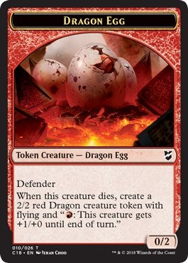 Image for Dragon Egg // Dragon Double-Sided Token (10 // 11) [Commander 2018] - Magic: The Gathering