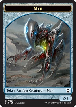 Image for Myr (007) // Construct (020) Double-Sided Token (7 // 20) [Commander 2018] - Magic: The Gathering