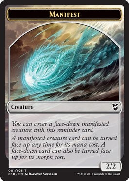 Image for Manifest // Zombie Double-Sided Token (1 // 9) [Commander 2018] - Magic: The Gathering