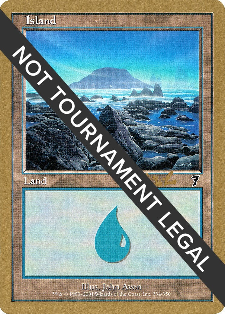 Image for Island (334) - 2002 Carlos Romao (7ED) [World Championship Decks] - Magic: The Gathering