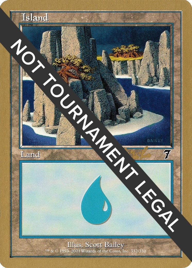 Image for Island (332) - 2002 Carlos Romao (7ED) [World Championship Decks] - Magic: The Gathering