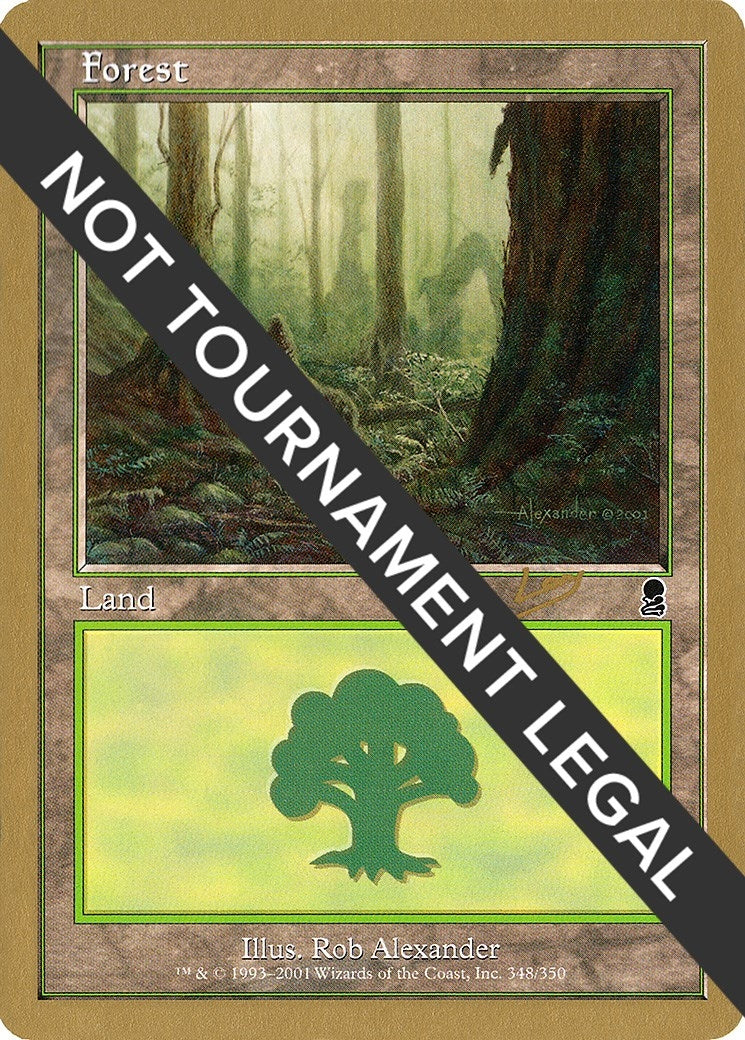 Image for Forest (348) - 2002 Raphael Levy (ODY) [World Championship Decks] - Magic: The Gathering