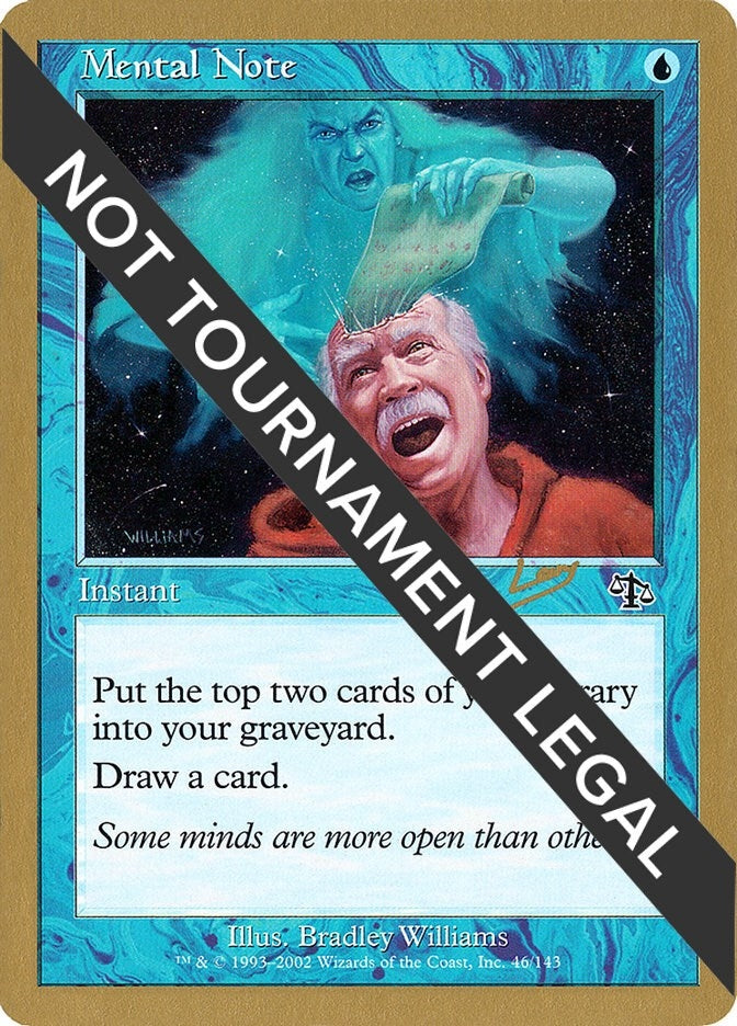 Image for Mental Note - 2002 Raphael Levy (JUD) [World Championship Decks] - Magic: The Gathering