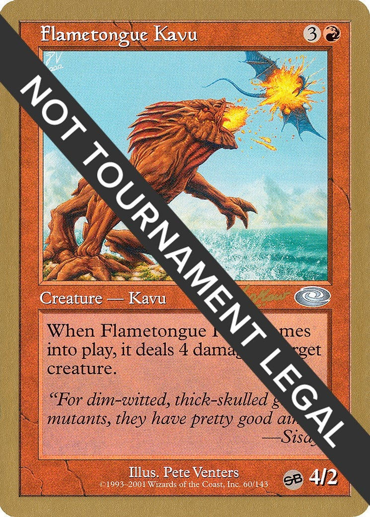 Image for Flametongue Kavu - 2002 Sim Han How (PLS) (SB) [World Championship Decks] - Magic: The Gathering