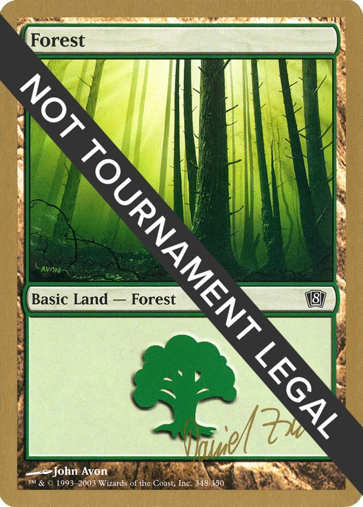Image for Forest (348) - 2003 Daniel Zink (8ED) [World Championship Decks] - Magic: The Gathering