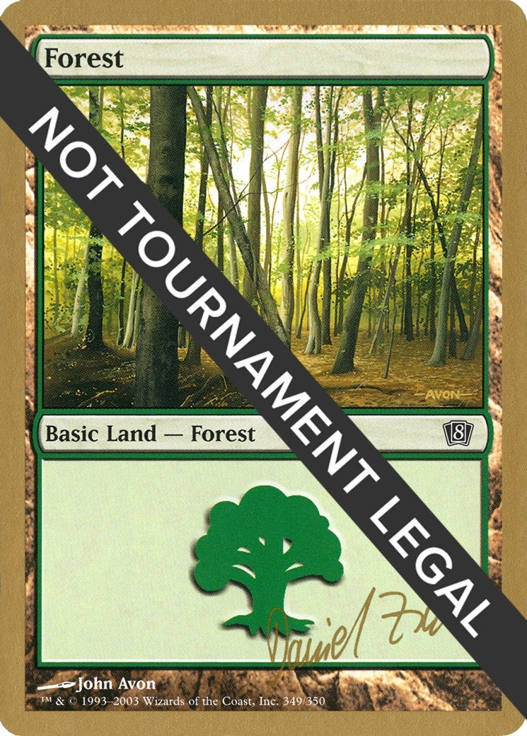 Image for Forest (349) - 2003 Daniel Zink (8ED) [World Championship Decks] - Magic: The Gathering