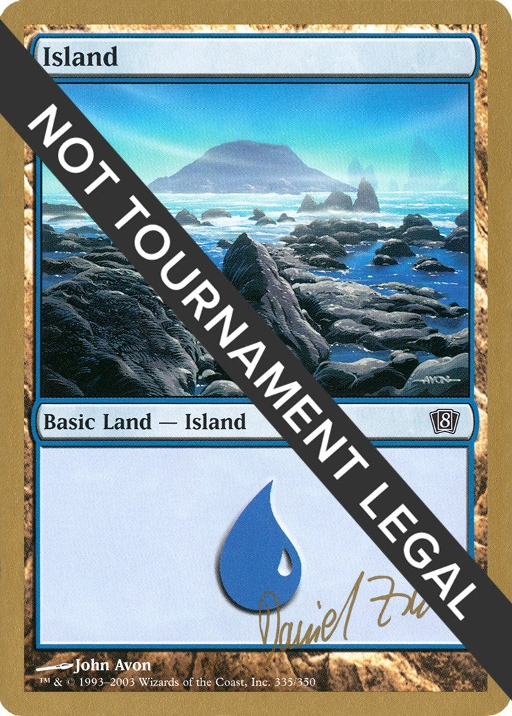 Image for Island (335) - 2003 Daniel Zink (8ED) [World Championship Decks] - Magic: The Gathering