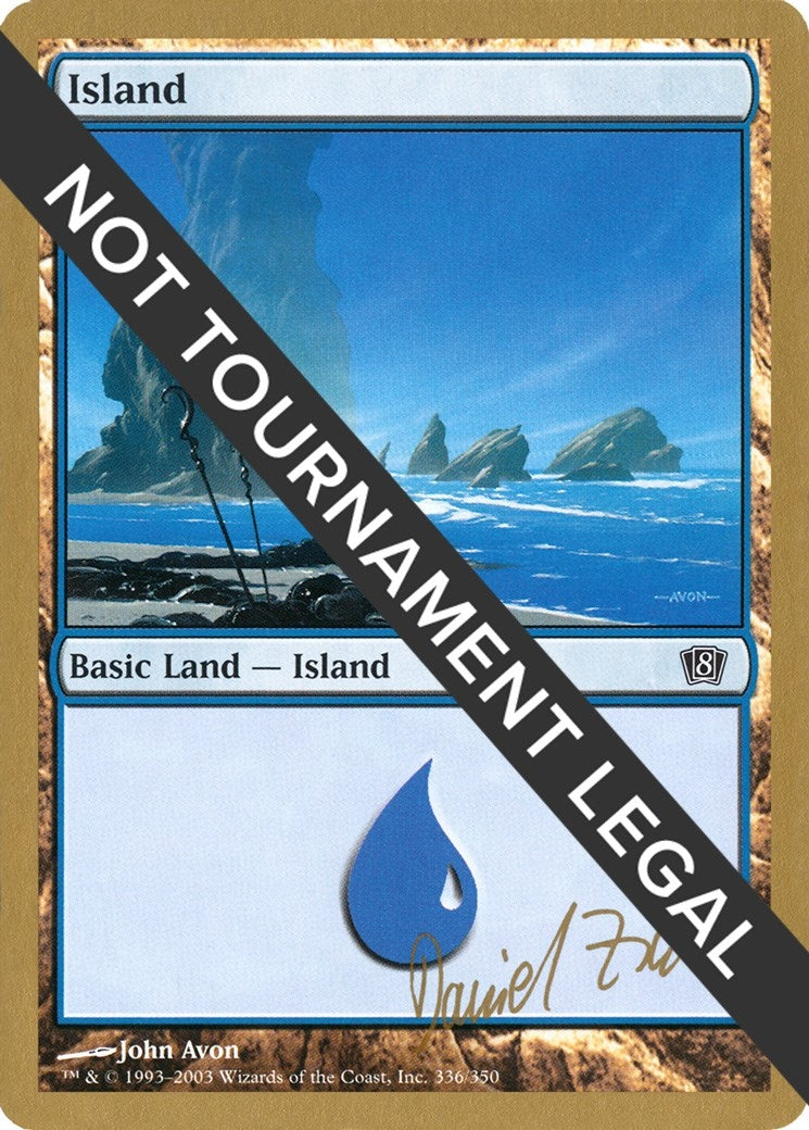 Image for Island (336) - 2003 Daniel Zink (8ED) [World Championship Decks] - Magic: The Gathering