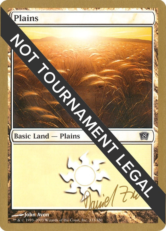 Image for Plains (333) - 2003 Daniel Zink (8ED) [World Championship Decks] - Magic: The Gathering