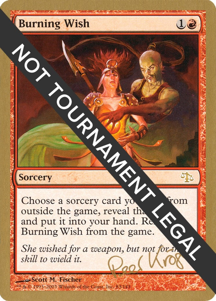 Image for Burning Wish - 2003 Peer Kroger (JUD) [World Championship Decks] - Magic: The Gathering