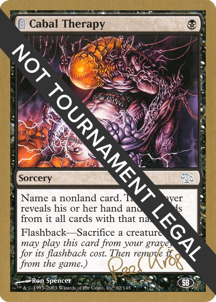 Image for Cabal Therapy - 2003 Peer Kroger (JUD) (SB) [World Championship Decks] - Magic: The Gathering