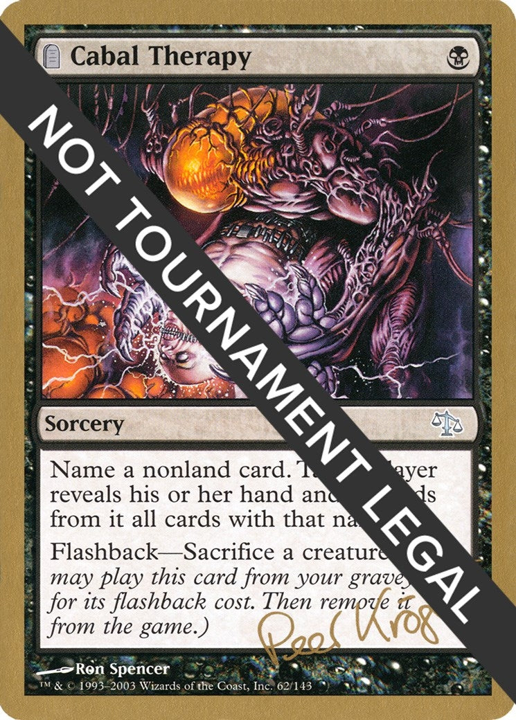 Image for Cabal Therapy - 2003 Peer Kroger (JUD) [World Championship Decks] - Magic: The Gathering