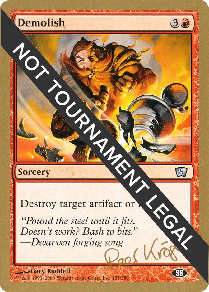 Image for Demolish - 2003 Peer Kroger (8ED) (SB) [World Championship Decks] - Magic: The Gathering