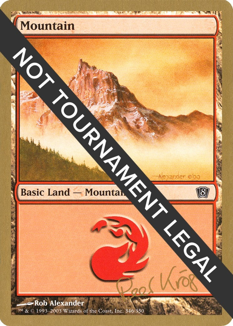 Image for Mountain (346) - 2003 Peer Kroger (8ED) [World Championship Decks] - Magic: The Gathering