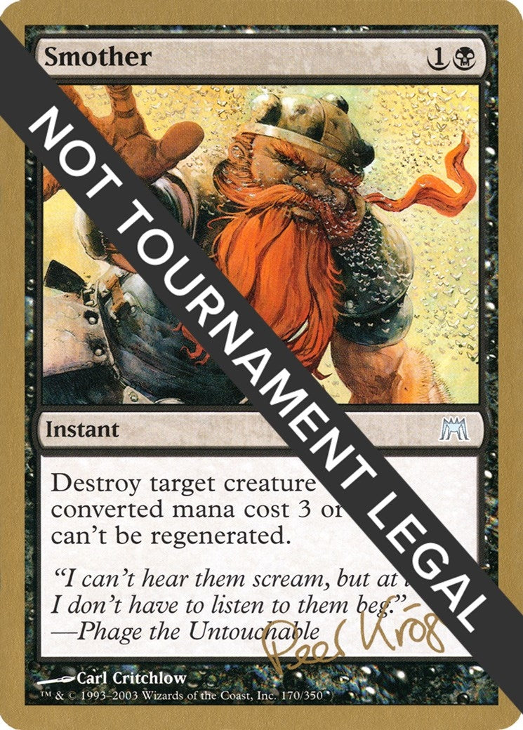 Image for Smother - 2003 Peer Kroger (ONS) [World Championship Decks] - Magic: The Gathering