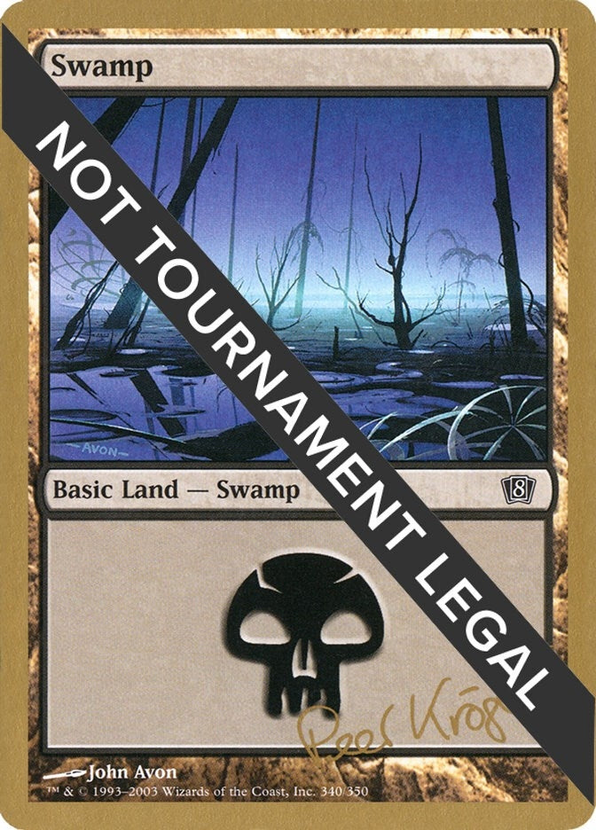 Image for Swamp (340) - 2003 Peer Kroger (8ED) [World Championship Decks] - Magic: The Gathering