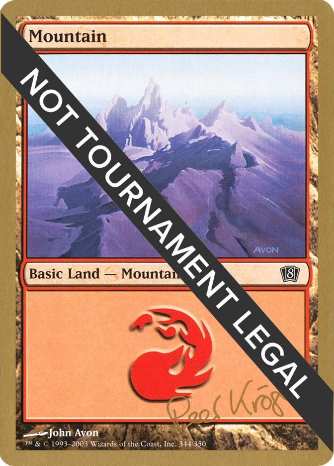 Image for Mountain (344) - 2003 Wolfgang Eder (8ED) [World Championship Decks] - Magic: The Gathering