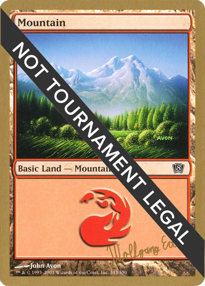 Image for Mountain (343) - 2003 Wolfgang Eder (8ED) [World Championship Decks] - Magic: The Gathering