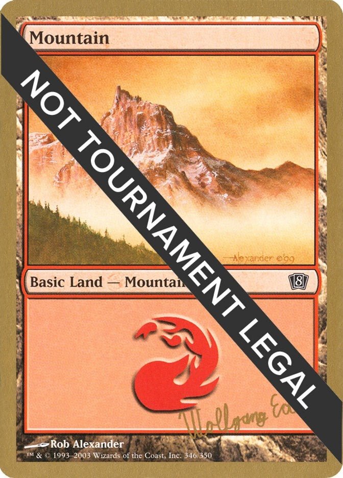 Image for Mountain (346) - 2003 Wolfgang Eder (8ED) [World Championship Decks] - Magic: The Gathering