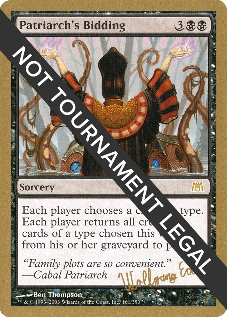 Image for Patriarch's Bidding - 2003 Wolfgang Eder (ONS) [World Championship Decks] - Magic: The Gathering