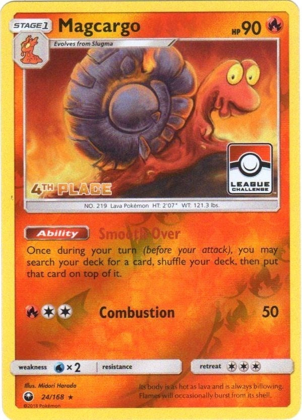 Image for Magcargo - 24/168 (League Challenge) [4th Place] (024/168) [League & Championship Cards] - Pokemon