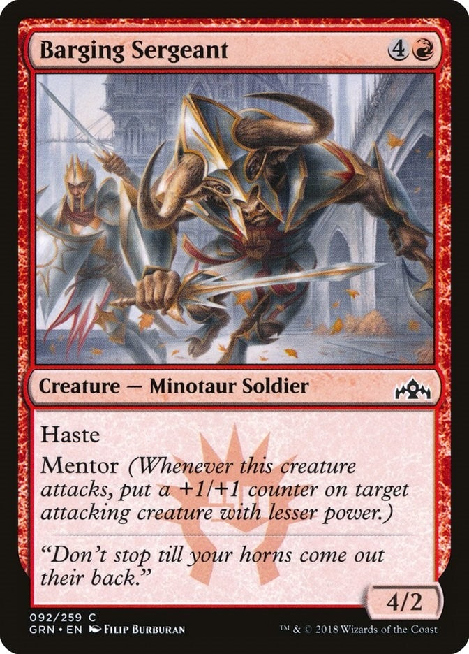 Image for Barging Sergeant (92) [Guilds of Ravnica] - Magic: The Gathering