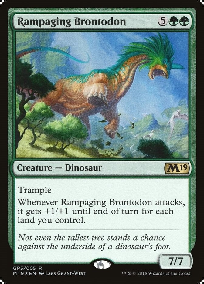 Image for Rampaging Brontodon (2018 Gift Pack) (GP5) [Gift Boxes and Promos] - Magic: The Gathering