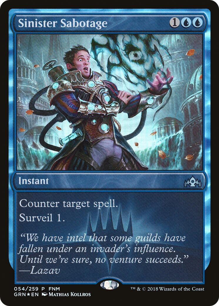 Image for Sinister Sabotage (54) [FNM Promos] - Magic: The Gathering