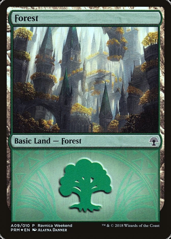 Image for Forest - Selesnya (A09) (9) [Launch Party & Release Event Promos] - Magic: The Gathering