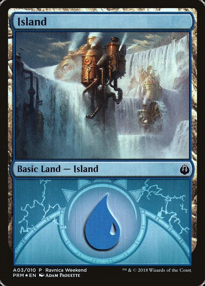 Image for Island - Izzet (A03) (3) [Launch Party & Release Event Promos] - Magic: The Gathering
