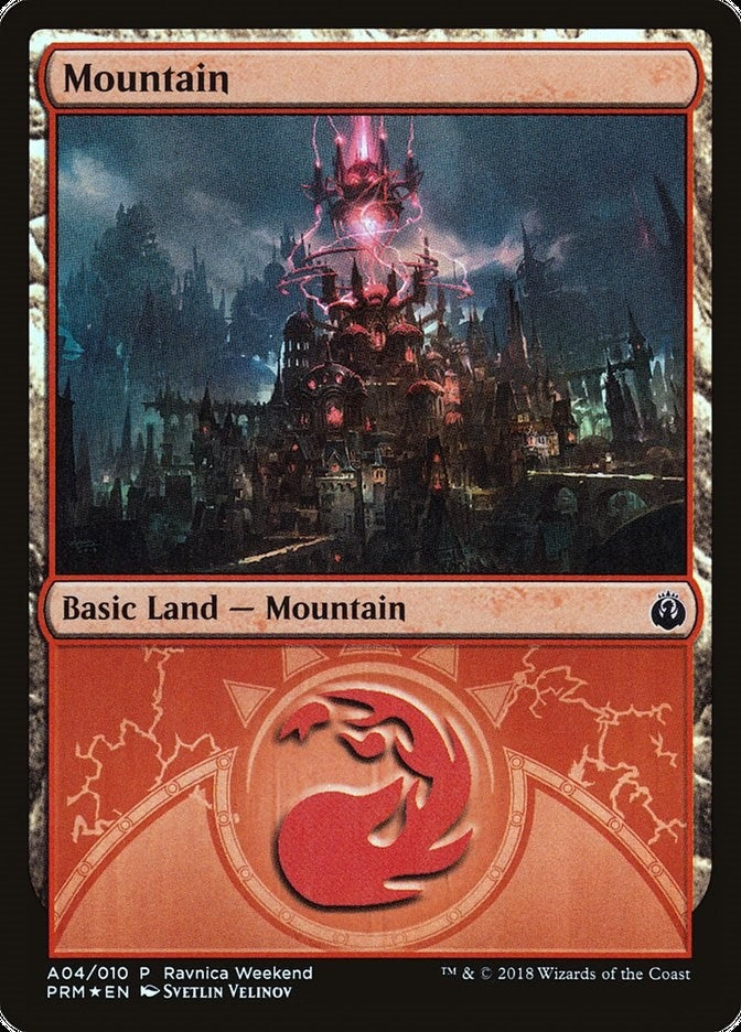 Image for Mountain - Izzet (A04) (4) [Launch Party & Release Event Promos] - Magic: The Gathering