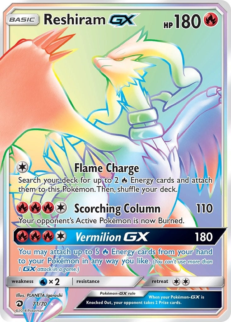 Image for Reshiram GX (Secret) (71/70) [Dragon Majesty] - Pokemon