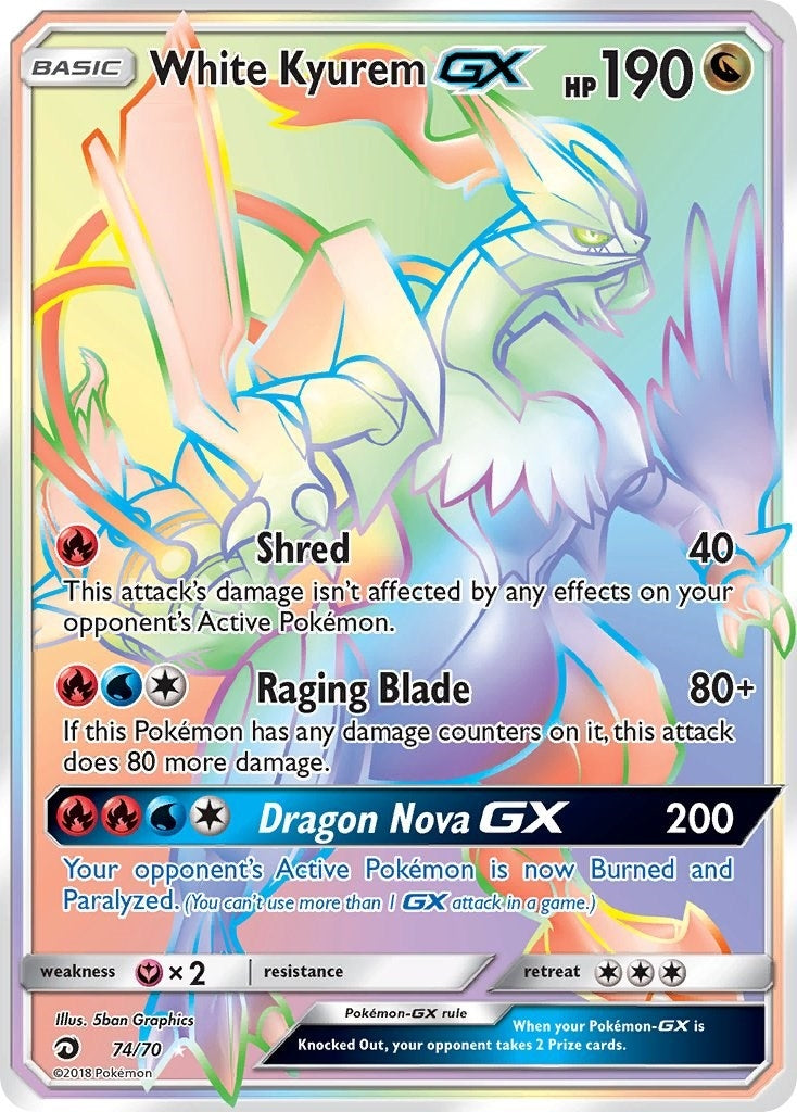 Image for White Kyurem GX (Secret) (74/70) [Dragon Majesty] - Pokemon