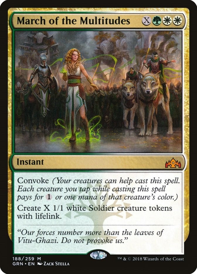 Image for March of the Multitudes (188) [Guilds of Ravnica] - Magic: The Gathering
