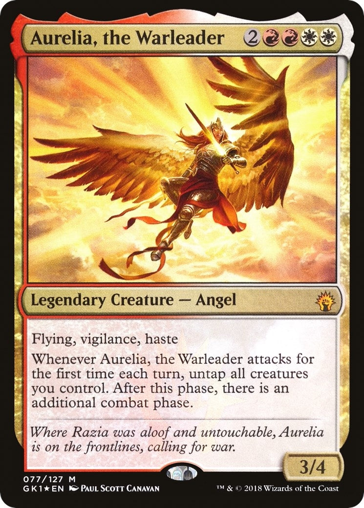 Image for Aurelia, the Warleader (77) [Guilds of Ravnica: Guild Kits] - Magic: The Gathering