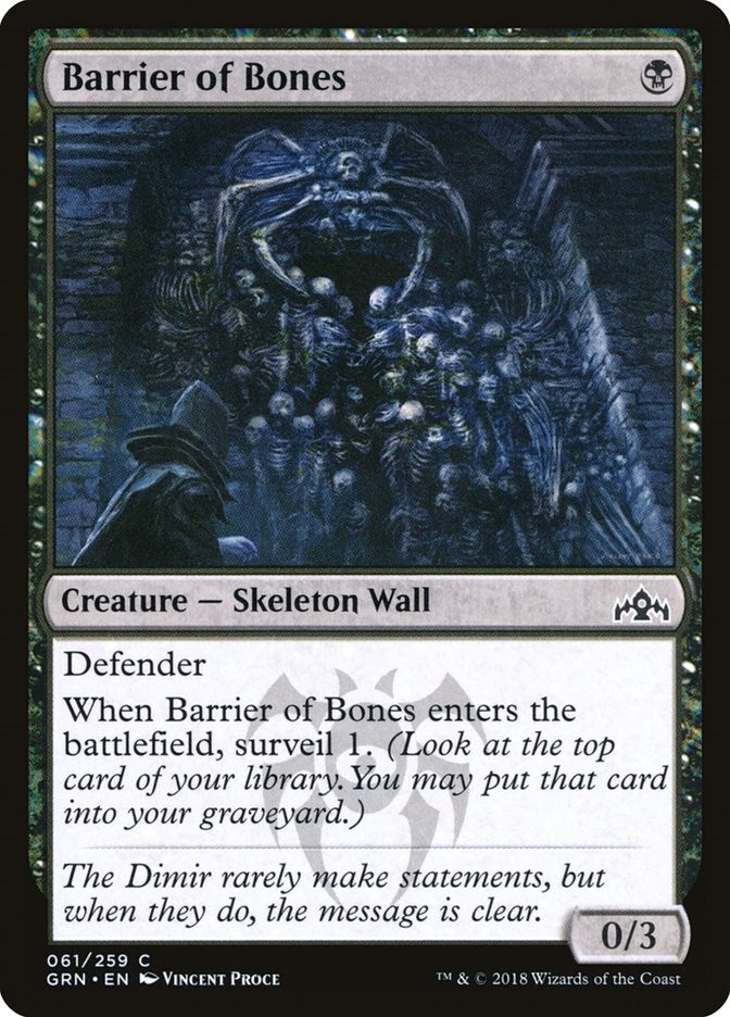 Image for Barrier of Bones (61) [Guilds of Ravnica] - Magic: The Gathering