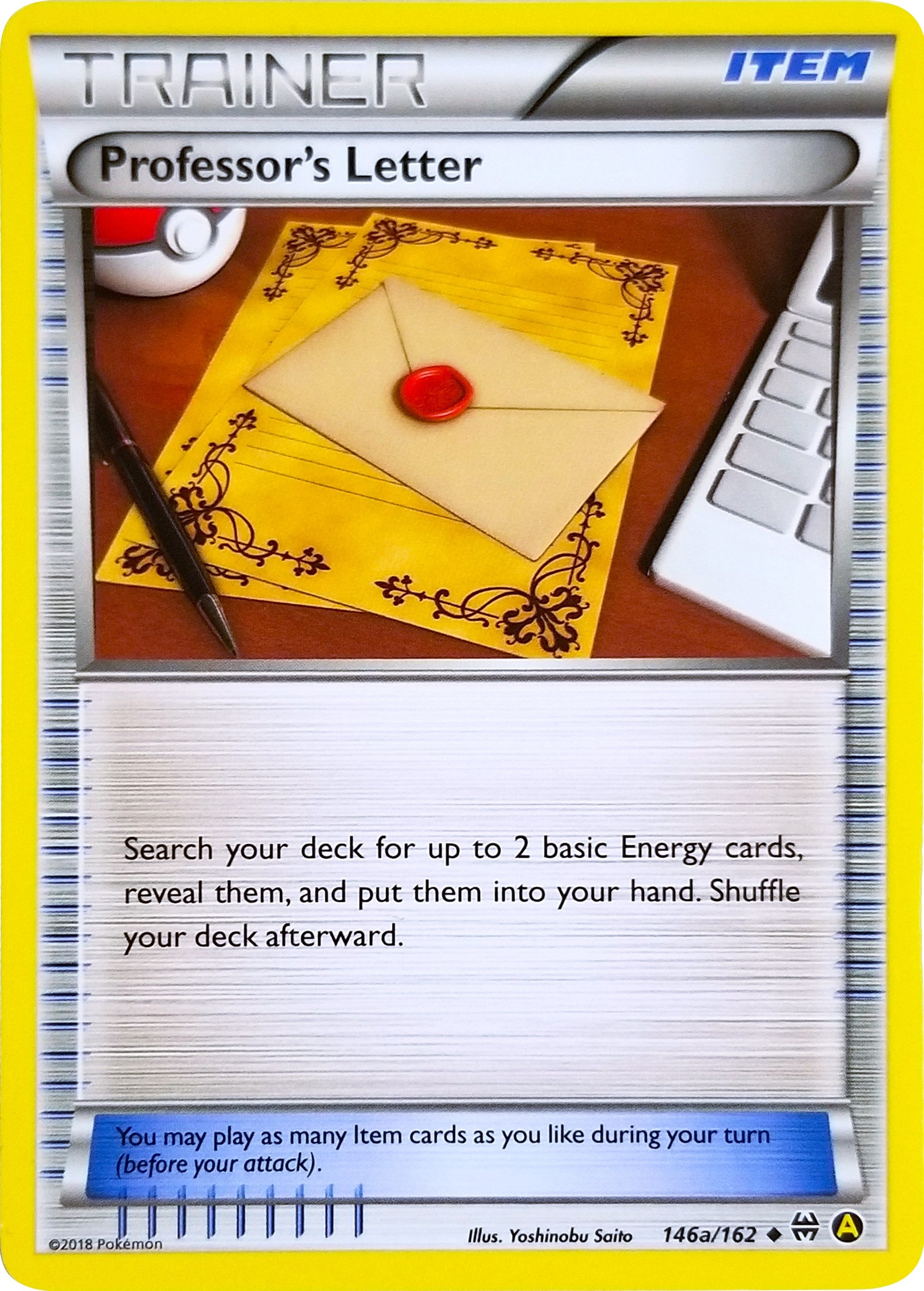 Image for Professor's Letter - 146a/162 (146a/162) [Alternate Art Promos] - Pokemon