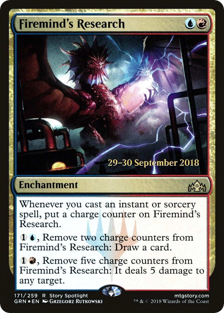Image for Firemind's Research (171) [Prerelease Cards] - Magic: The Gathering