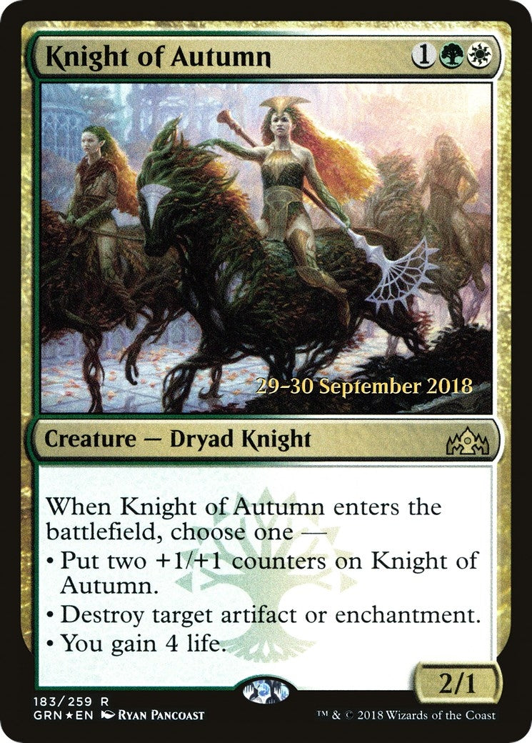 Image for Knight of Autumn (183) [Prerelease Cards] - Magic: The Gathering