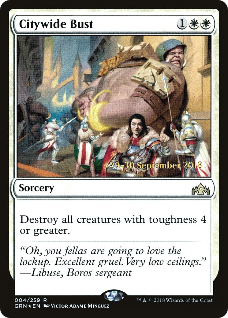 Image for Citywide Bust (4) [Prerelease Cards] - Magic: The Gathering