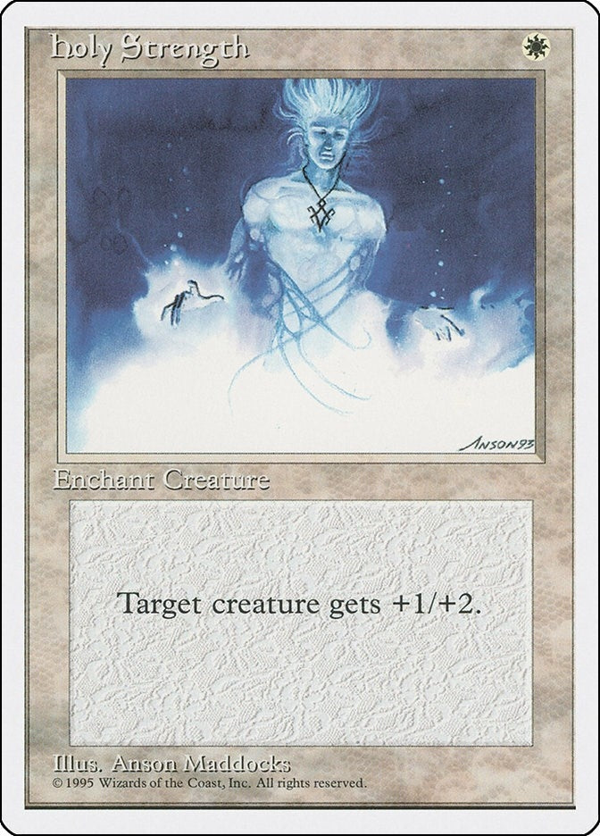 Image for Holy Strength [Fourth Edition] - Magic: The Gathering