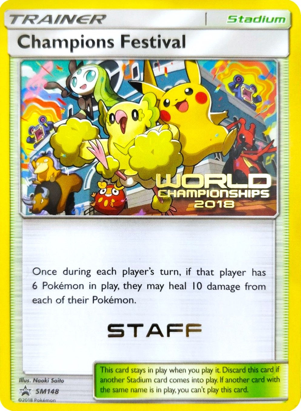 Image for Champions Festival - SM148 (World Championships 2018) [Staff] (SM148) [SM Promos] - Pokemon