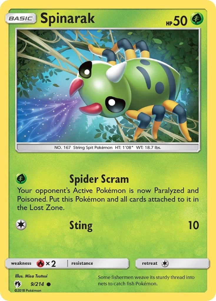 Image for Spinarak (9/214) [SM - Lost Thunder] - Pokemon