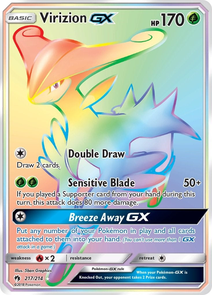 Image for Virizion GX (Secret) (217/214) [SM - Lost Thunder] - Pokemon